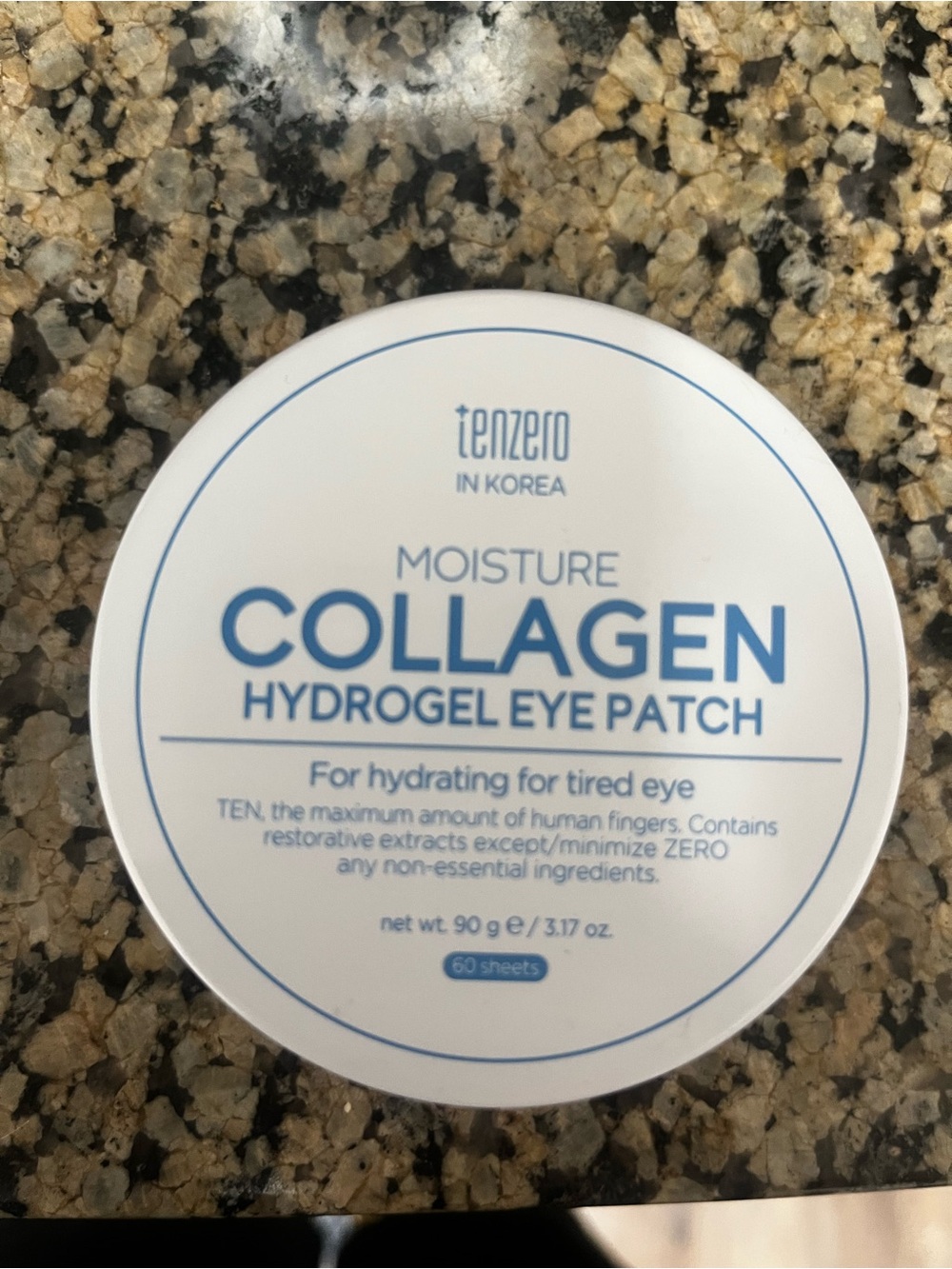 Tenzero Moisture Collagen Hydrogel Eye Patch — Hydrating White/Blue